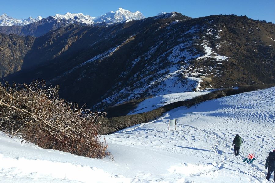 Trekkers Heading to Pikey Peak